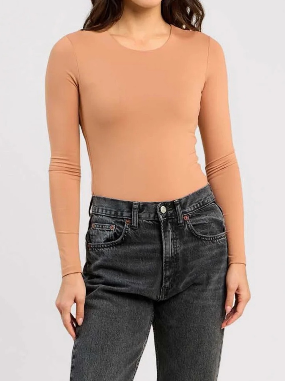 Nuuds Long Sleeve Crewneck Bodysuit : XL